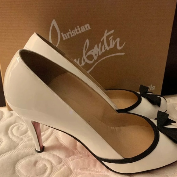 Christian Louboutin White Heels 85MM - SZ 8.5 - Picture 4 of 8